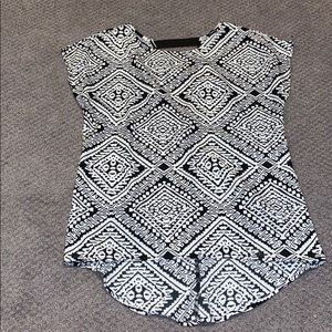 Aztec Black and white top